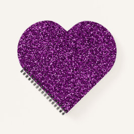 Middennacht Paarse Glitter Notitieboek