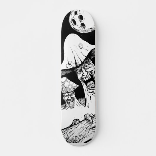 Middennacht Paddenstoelen Persoonlijk Skateboard (Voorkant)