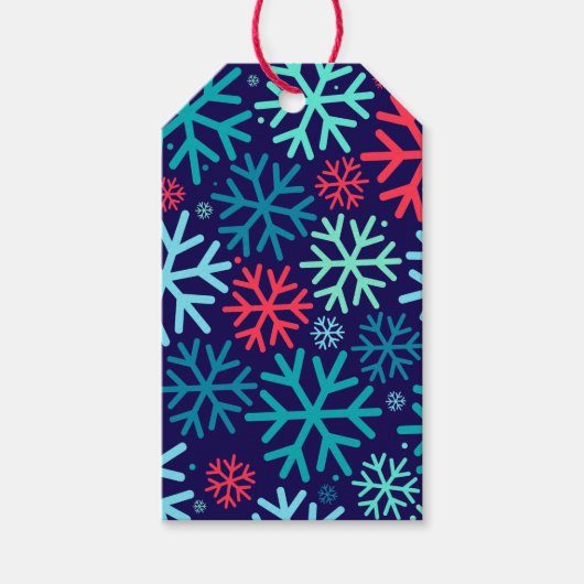 Middennacht Sneeuwval Gift Tag Cadeaulabel (Voorkant)
