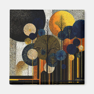 Middennachtbos op de planeet Mercurius #1 Handdoek Magneet