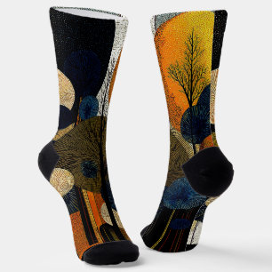 Middennachtbos op de planeet Mercurius #1 Handdoek Sokken
