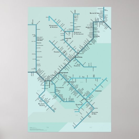 Middenohio, 30 x 20 inch poster (Voorkant)