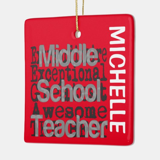 Middenschool Docent Extraordinaire CUSTOM Keramisch Ornament (Links)