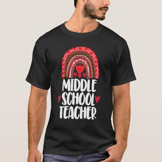 Middenschool Rainbow Valentijn Rainbow L T-shirt (Voorkant)
