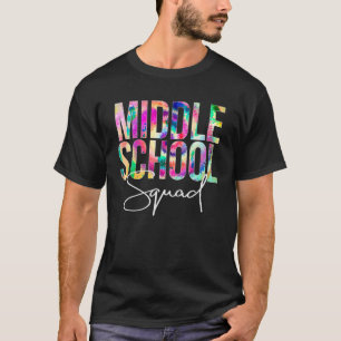 Middenschool Squad Tie Dye Terug naar school Appre T-shirt