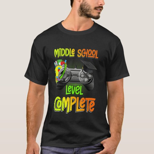 Middenschoolniveau Complete Afstuderen Video Game  T-shirt (Voorkant)