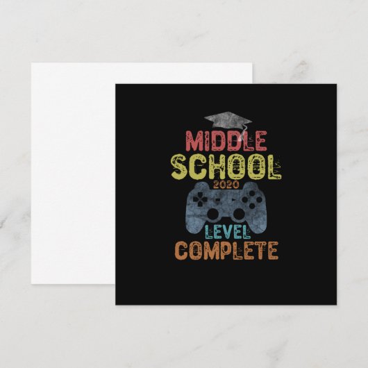 Middenschoolniveau voltooid 2020 kaart (Voorkant / Achterkant)