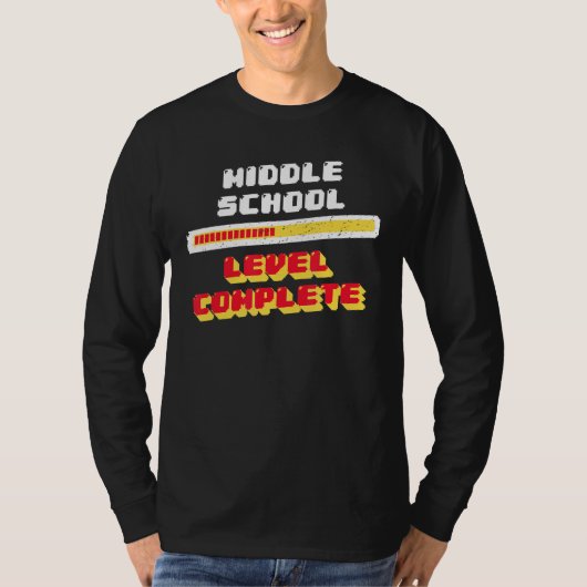 Middenschoolniveau Voltooid Afstuderen 8e graad T-shirt (Voorkant)