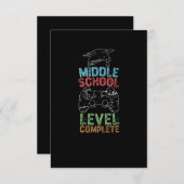 Middenschoolniveau voltooid bedankkaart (Voorkant / Achterkant)