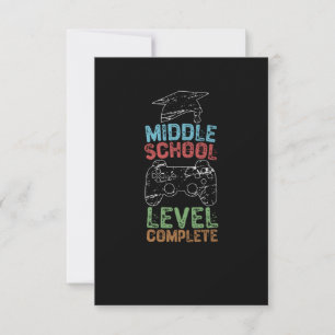 Middenschoolniveau voltooid bedankkaart