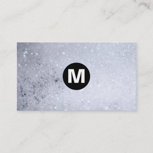 Middenstip Monogram - Zeepbellen Visitekaartje (Voorkant)