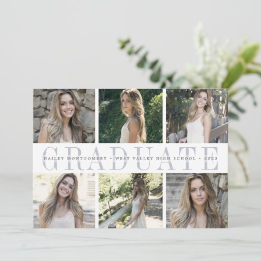 Middenstreep | Aankondiging van zes foto-Afstudere (Staand voorkant)