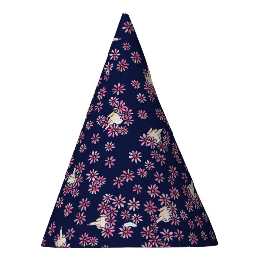 Middenvinger bloemig feesthoedjes (Rechts)