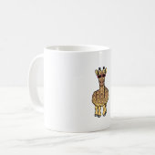 Middenvinger Giraffe Funny Offensive Rude Safari Koffiemok (Voorkant links)