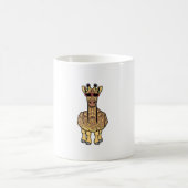 Middenvinger Giraffe Funny Offensive Rude Safari Koffiemok (Center)