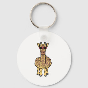 Middenvinger Giraffe Funny Offensive Rude Safari Sleutelhanger