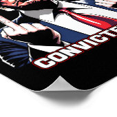 Middenvinger Ik stem op de veroordeelde misdadiger Poster (Hoek)