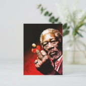 Middenvinger Kunst met Rode Strik Briefkaart (Staand voorkant)