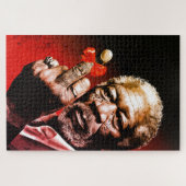 Middenvinger Kunst met Rode Strik Legpuzzel (Horizontaal)