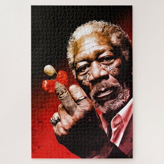 Middenvinger Kunst met Rode Strik Legpuzzel (Verticaal)