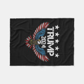 Middenvinger (op rug) Haters gaan Donald T haten Fleece Deken (Voorkant (Horizontaal))