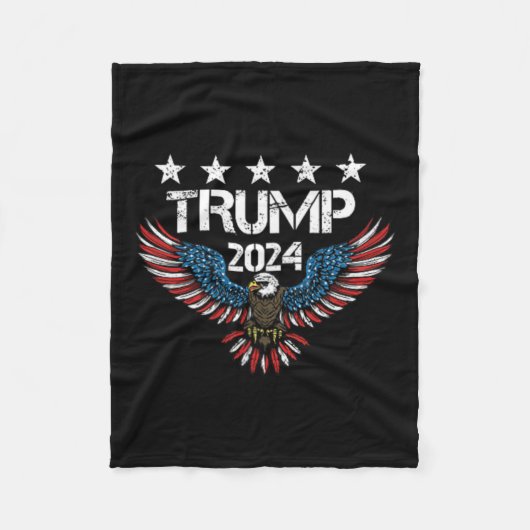 Middenvinger (op rug) Haters gaan Donald T haten Fleece Deken (Voorkant)