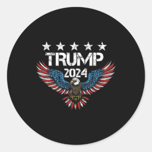 Middenvinger (op rug) Haters gaan Donald T haten Ronde Sticker