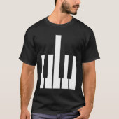Middenvinger Piano Keys Ontwerp Pianist Piano Play T-shirt (Voorkant)