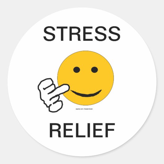 Middenvinger Stress Relief Sticker (Voorkant)