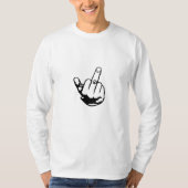Middenvinger transparant t-shirt (Voorkant)