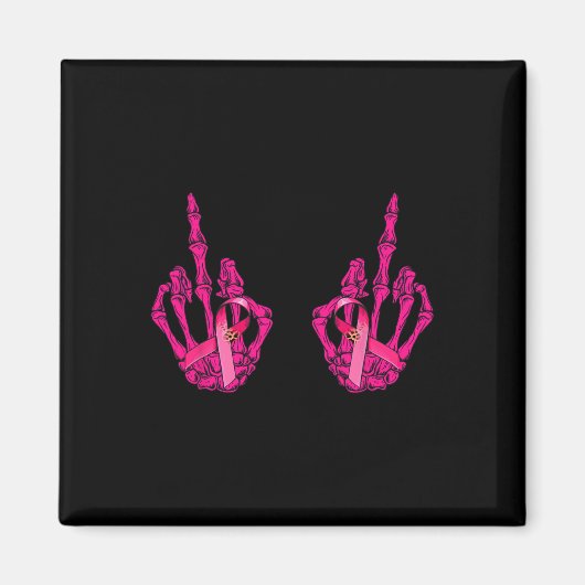 Middenvinger vloek Woord Borstkanker Borstvoeding Magneet (Voorkant)