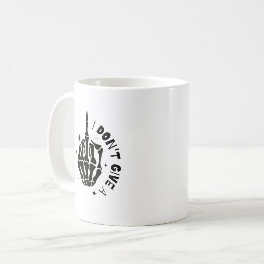 middenvingerskelet koffiemok (Voorkant links)