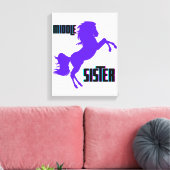 Middenzuster Paarse Pony Canvas Afdruk (Insitu (Woonkamer))