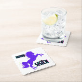 Middenzuster Paarse Pony Kartonnen Onderzetters (Insitu)