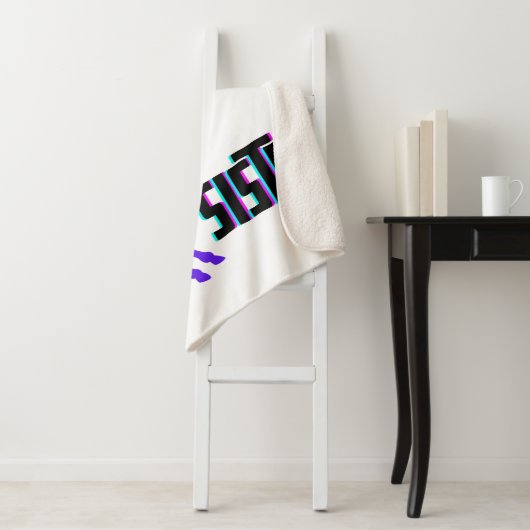 Middenzuster Paarse Pony Sherpa Deken (In situ)