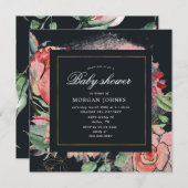 midderbloem floral square Baby shower (Voorkant / Achterkant)