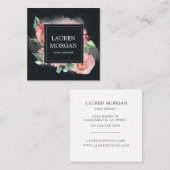 midderbloem floral square Visitekaartje (Voorkant / Achterkant)