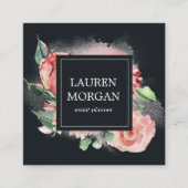 midderbloem floral square Visitekaartje (Voorkant)