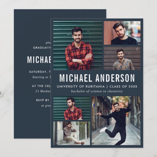 Middernacht | 6 Fotochromatografische partij Kaart (Voorkant / Achterkant)