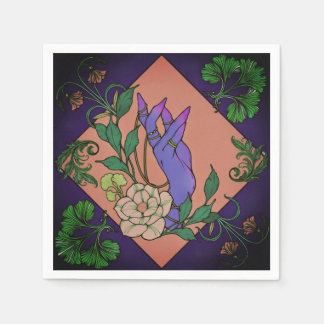 “Middernacht Aanbod” – Botanische Hand & Bloem Servet