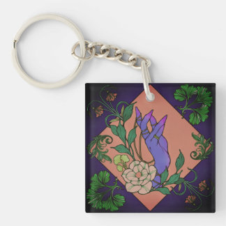 “Middernacht Aanbod” – Botanische Hand & Bloem Sleutelhanger