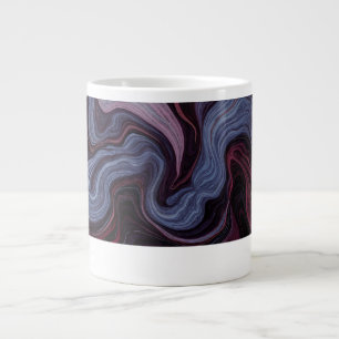 Middernacht Amethyst Marmer Werveling Paars Blauw  Grote Koffiekop