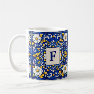 Middernacht Azulejo Monogrammok Koffiemok