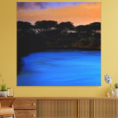 Middernacht Azuur Sereniteit Canvas Afdruk (Insitu (Woonkamer))