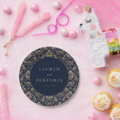 Middernacht Barok Bruiloft Papieren Bordje (Feest)