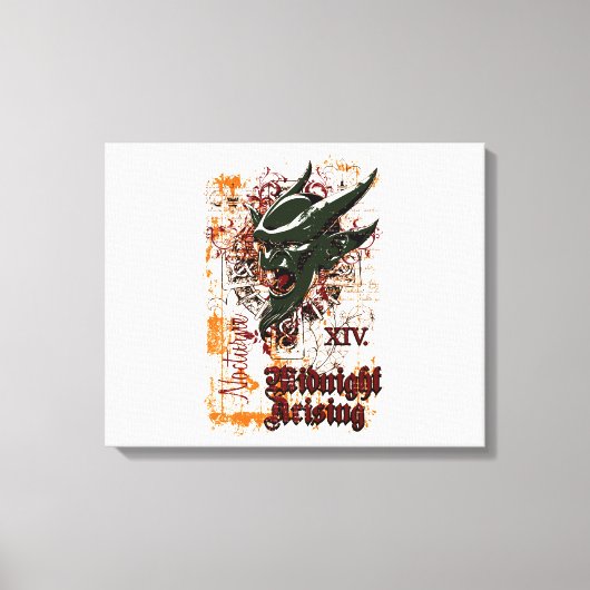 middernacht beïnvloedde het olijfontwerp canvas afdruk (Voorkant)