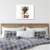 middernacht beïnvloedde het olijfontwerp canvas afdruk (Insitu (Slaapkamer))