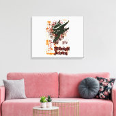 middernacht beïnvloedde het olijfontwerp canvas afdruk (Insitu (Woonkamer))