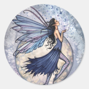 Middernacht Blau Fee Stickers door Molly Harrison