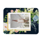 middernacht blauw blozen Foto Afstuderen Kaart M Magneet (Horizontaal)